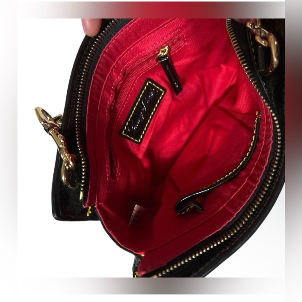 Dooney & Bourke Black and Gold Small Crossbody Bag - Picture 6 of 7